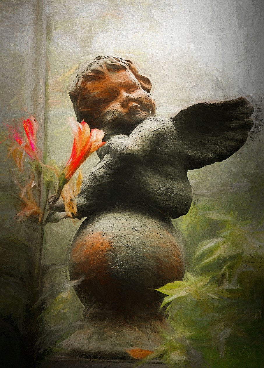 Spící cherubín, 2018, od Helen White
