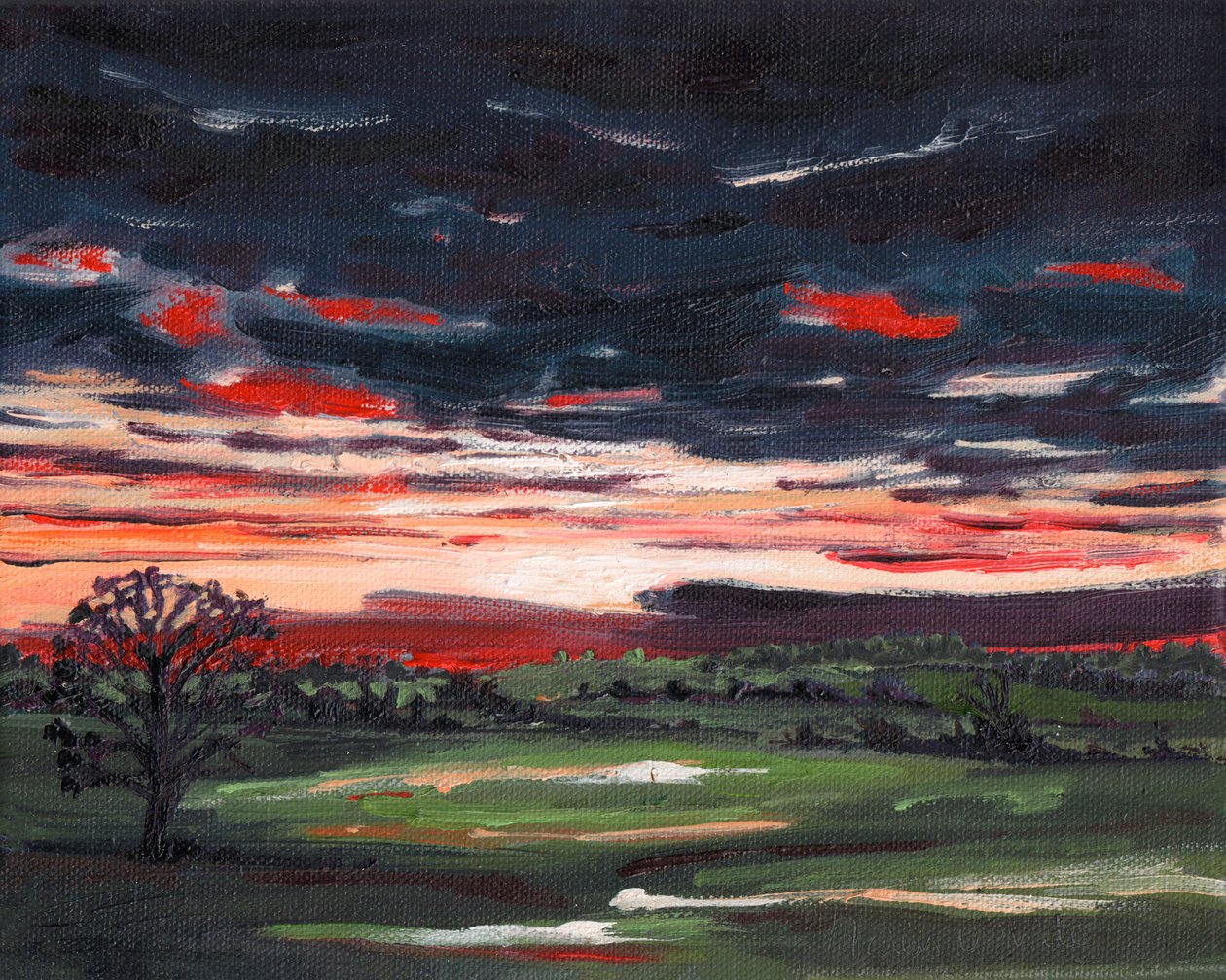 Zimní západ slunce, 2008 od Helen White