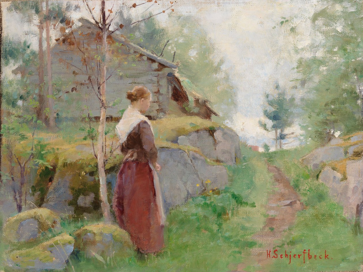 Dívka z Barösundu od Helene Schjerfbeck