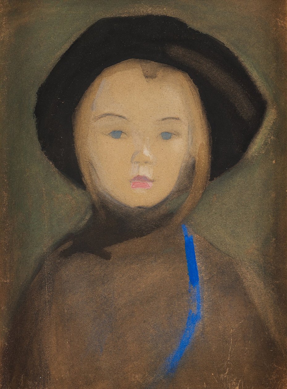 Dívka s modrou stuhou, 1909. od Helene Schjerfbeck