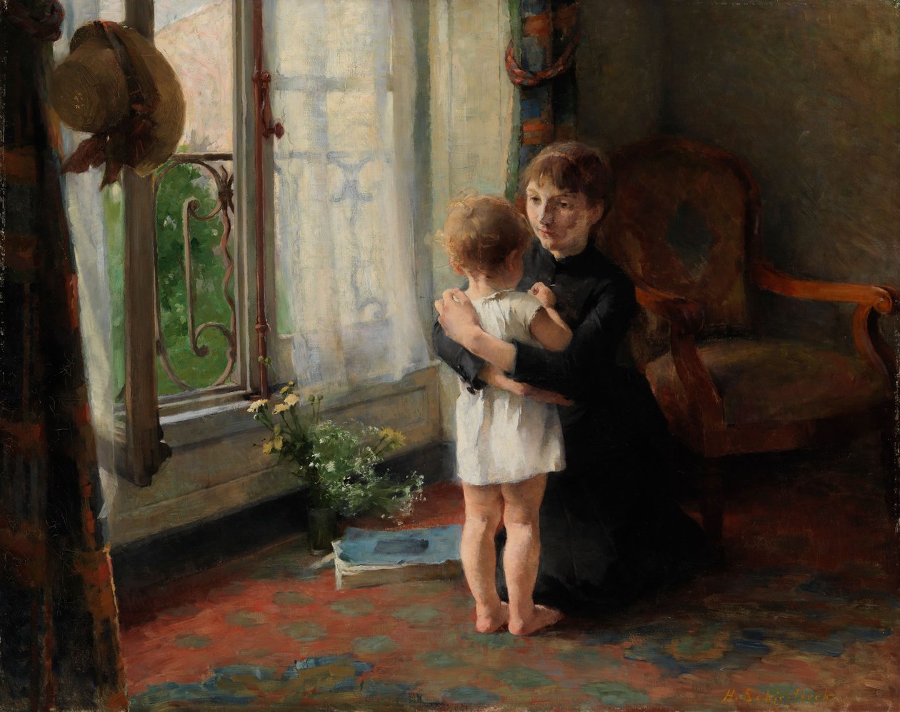 Matka a dítě od Helene Schjerfbeck