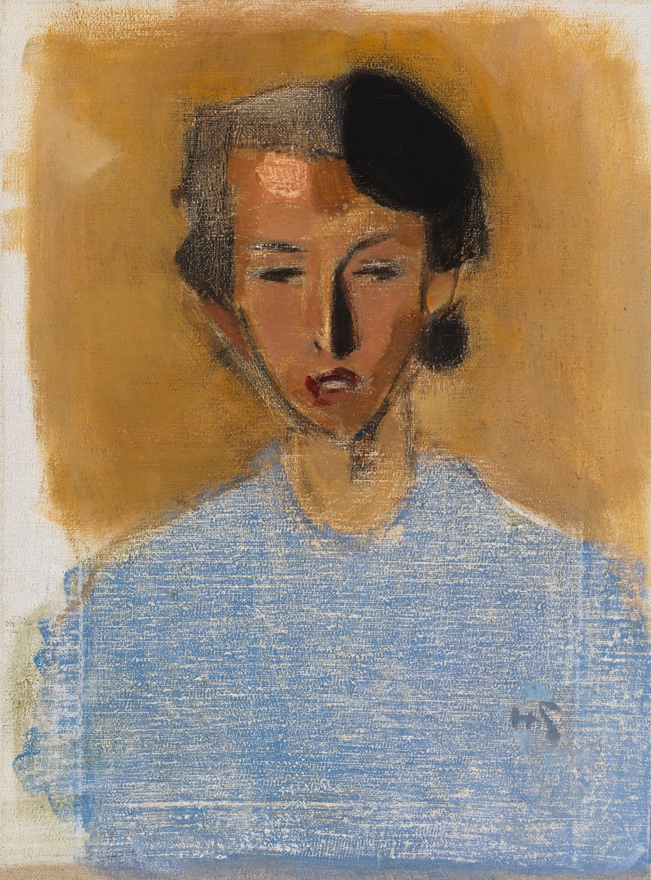 Portrét dívky v modré a hnědé (Inez) od Helene Schjerfbeck