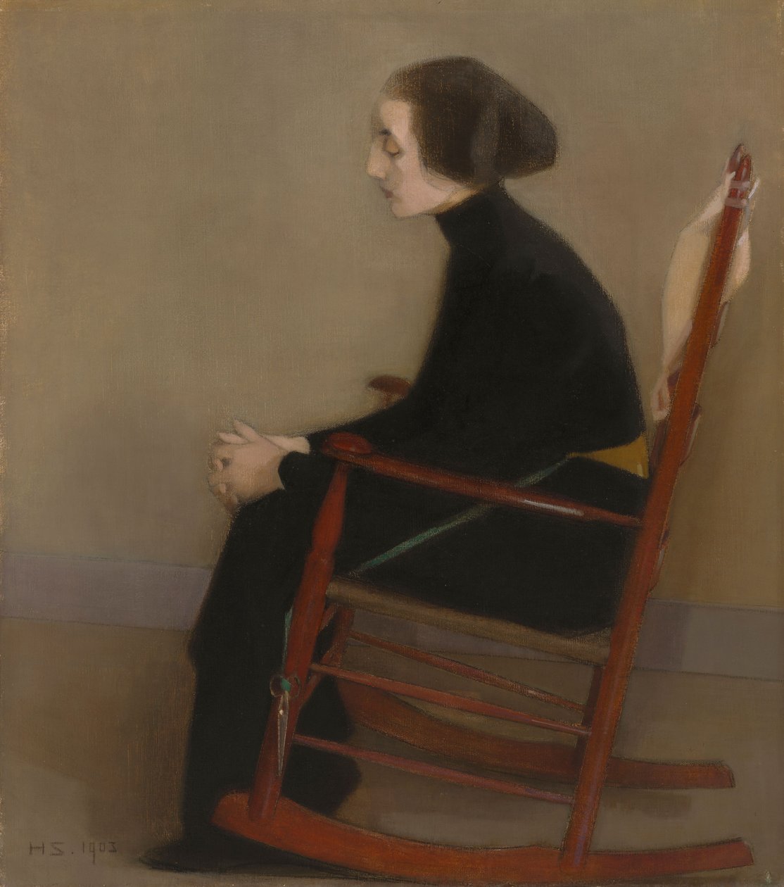 Švadlena (pracující žena) od Helene Schjerfbeck