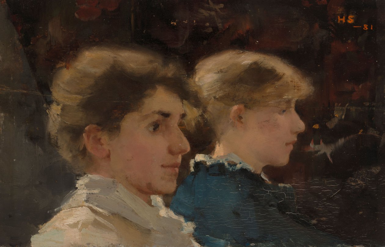 Dva profily (v popředí Marianne Preindlsbergerová) od Helene Schjerfbeck