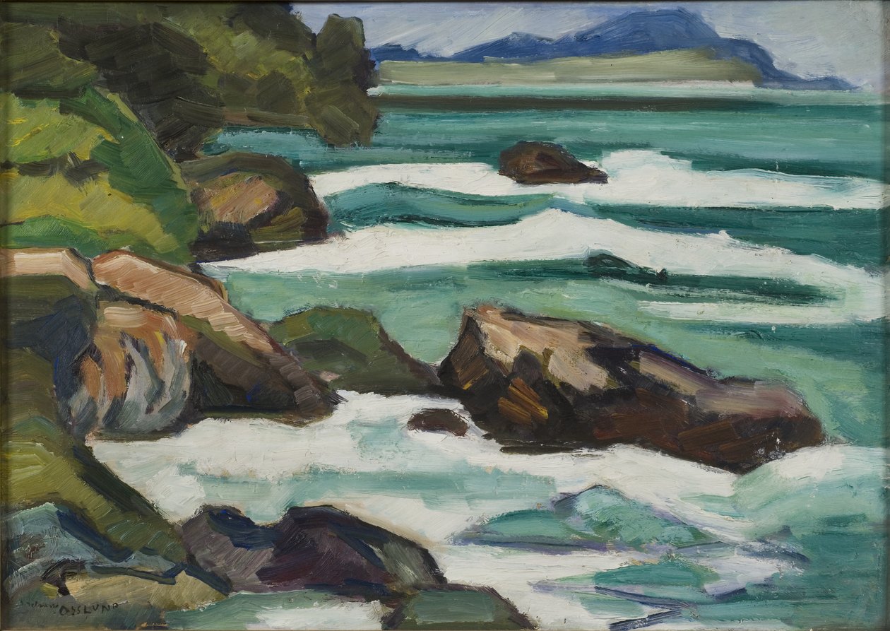 The Mediterranean Breaker (olej na papíře namontovaný na palubě) od Helmer Osslund