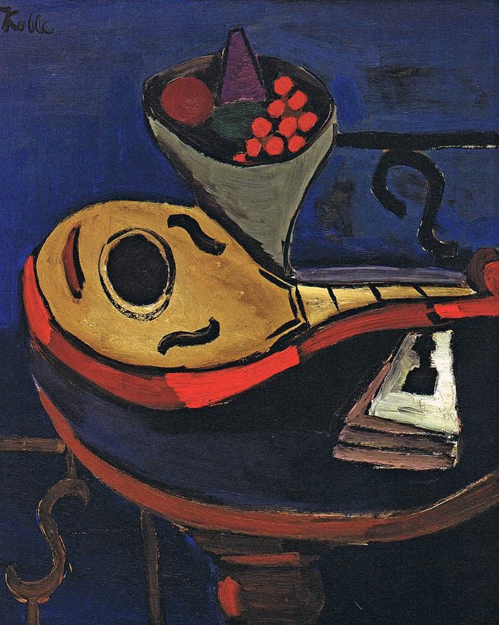 Mandolína a mísa s ovocem od Helmut Kolle