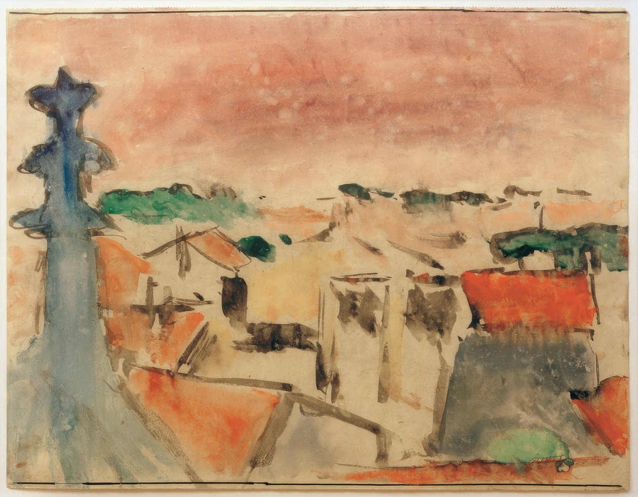 Vesnice pod fialovou oblohou od Helmuth Macke