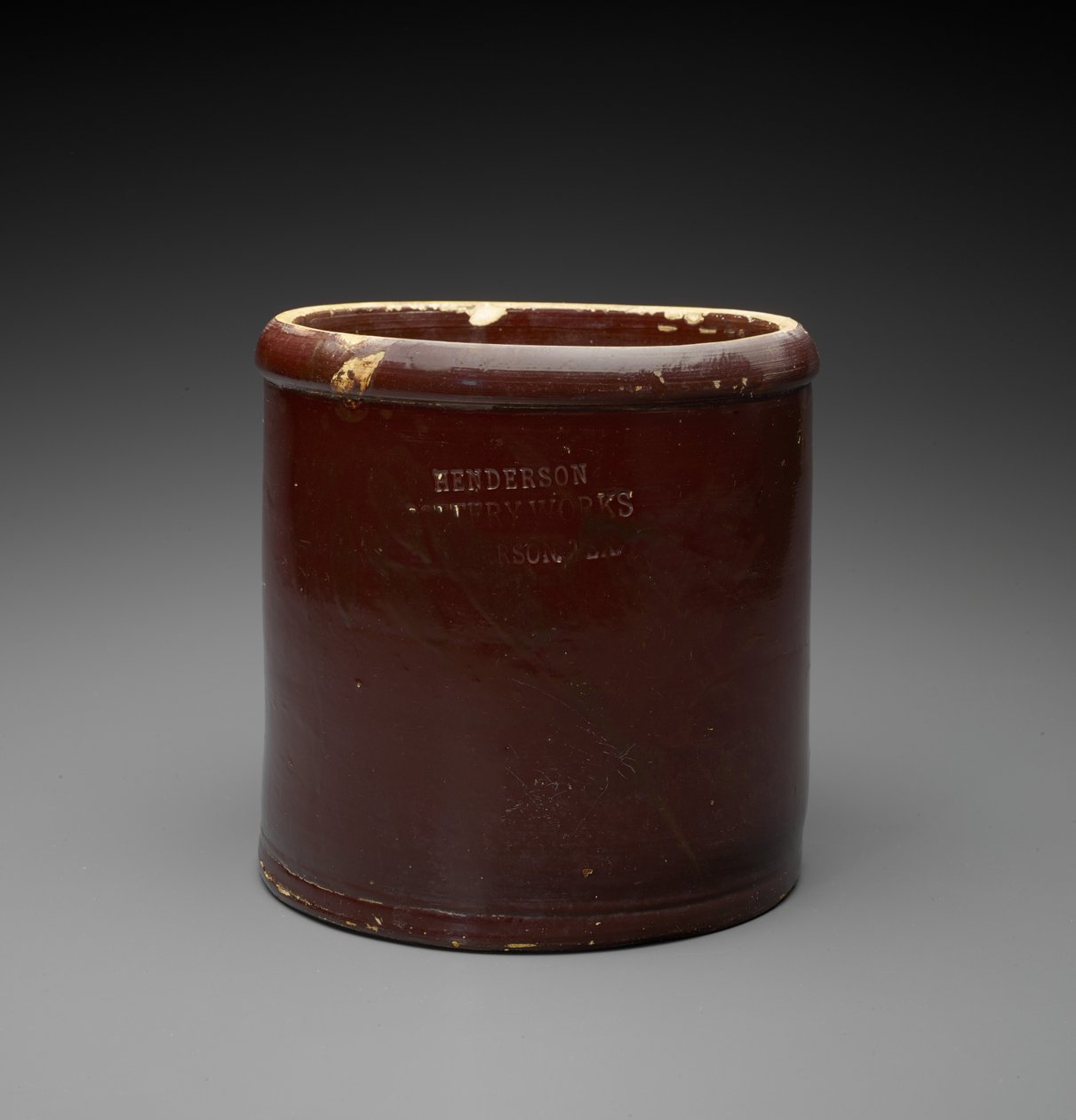 Dóza, cca 1890-1894 (glazovaná kamenina) od Henderson Pottery Works Henderson Pottery Works