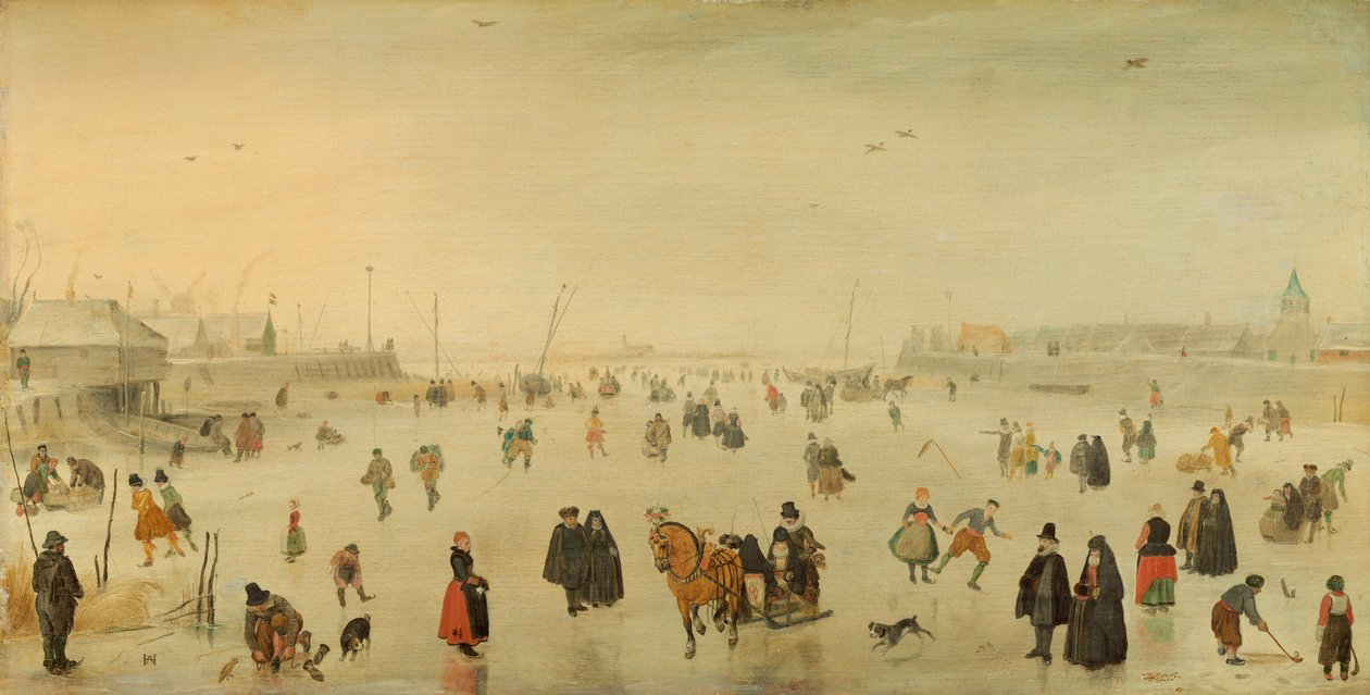 Scéna na ledě od Hendrick Avercamp