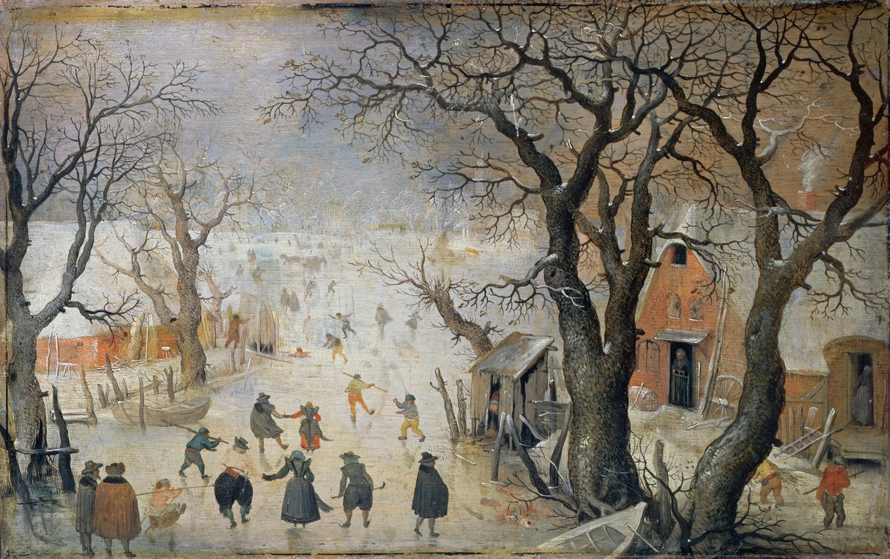 Zimní scéna, kolem roku 1610 od Hendrick Avercamp
