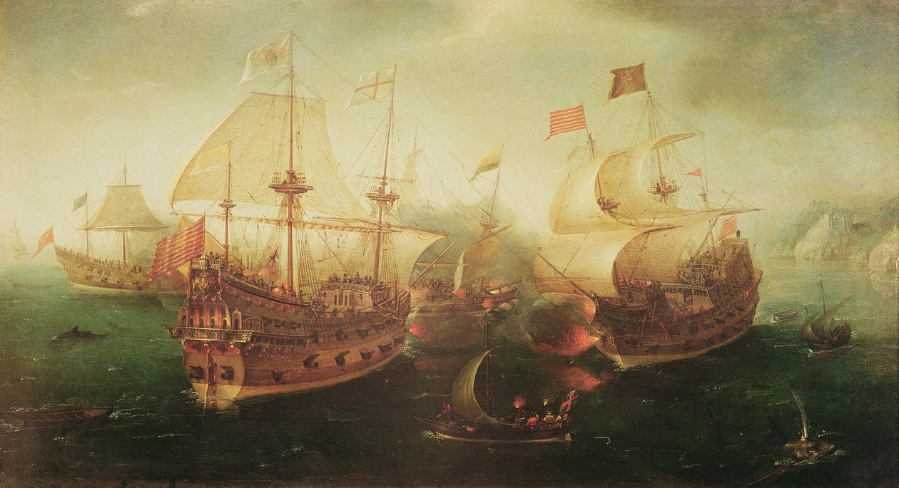 Námořní bitva, 1605 od Hendrick Cornelisz. Vroom