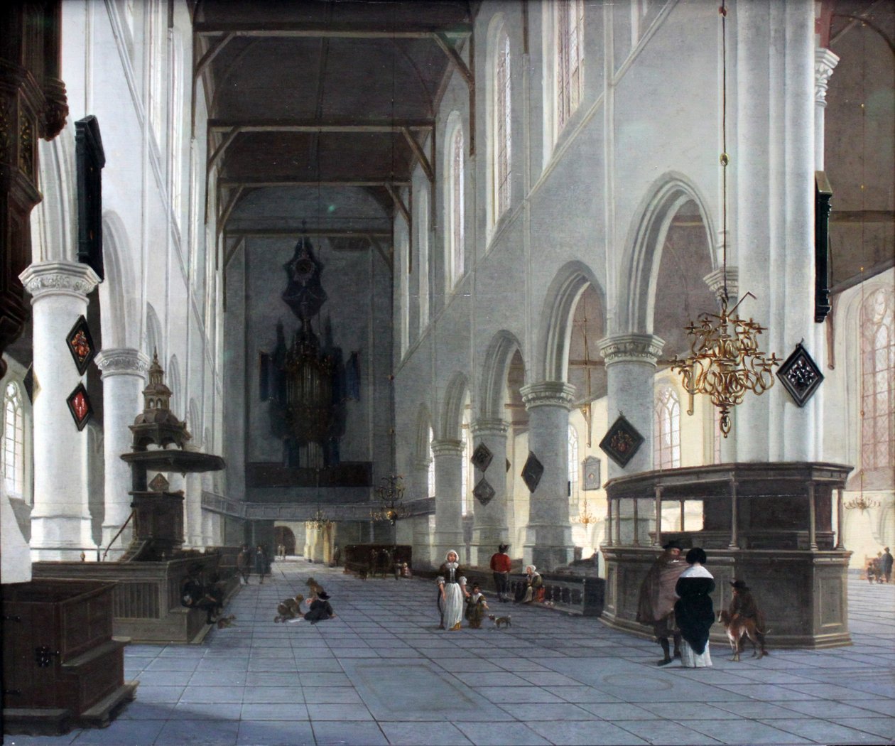 Interiér Oude Kerk v Delftu od Hendrik Cornelisz. van Vliet