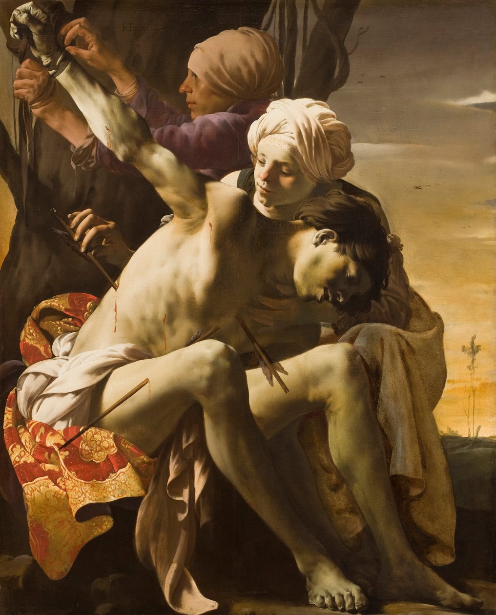 Svatý Šebestián v péči Ireny, 1625 od Hendrick ter Brugghen