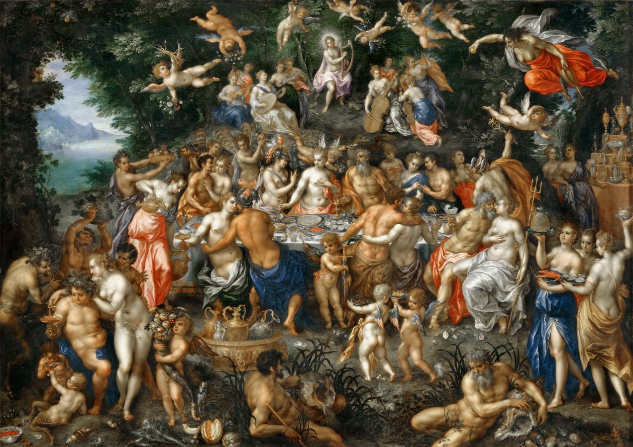 Svatba Thetise a Peléa od Hendrick de Clerck