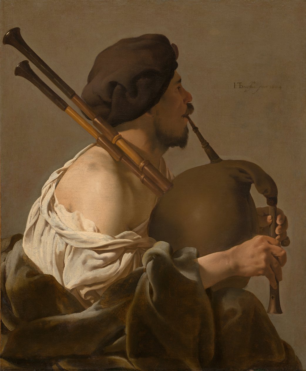 Hráč na dudy od Hendrick ter Brugghen
