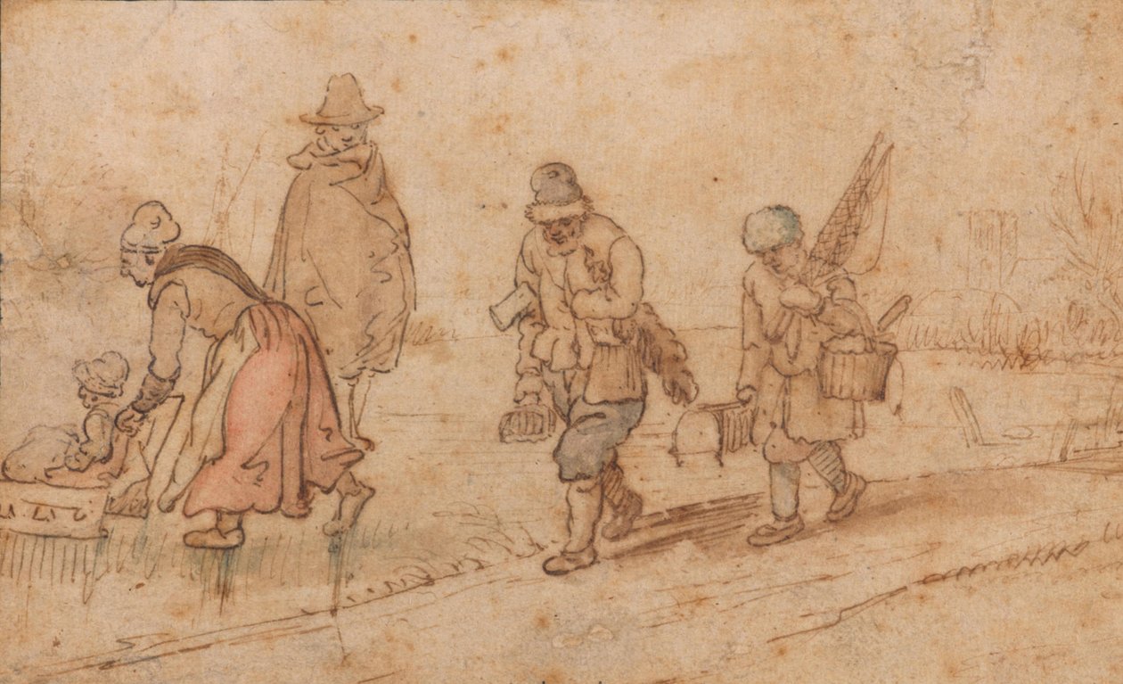 Postavy v zimní krajině od Hendrick Avercamp