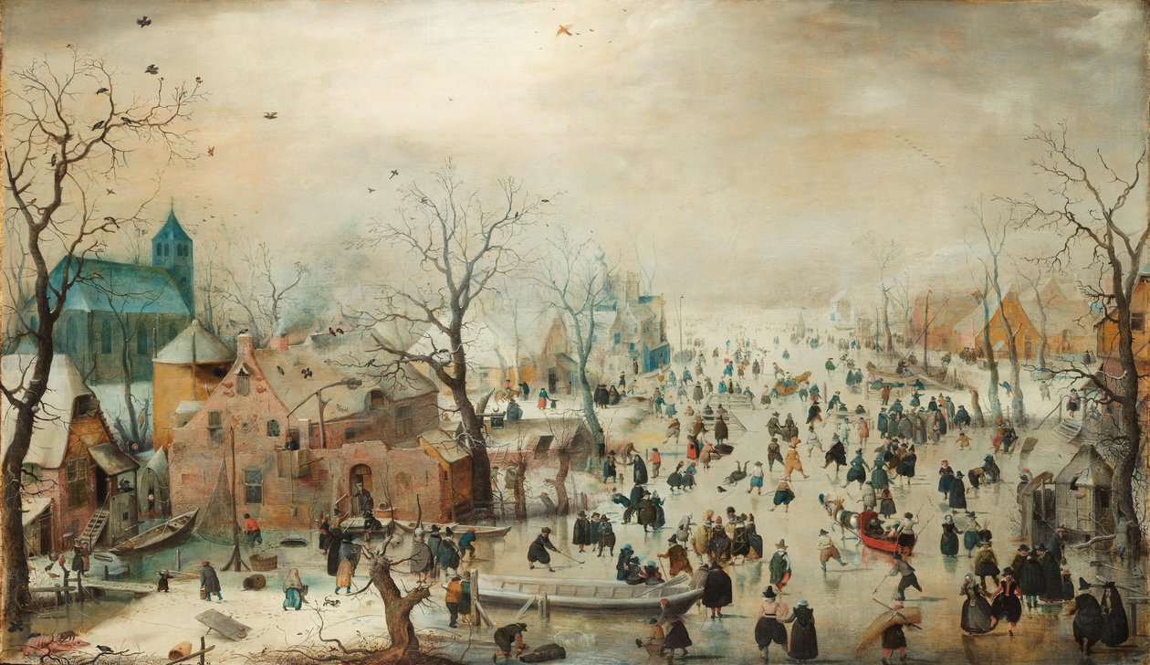 Německy: Zimní krajina s bruslaři Zimní krajina s bruslaři od Hendrick Avercamp