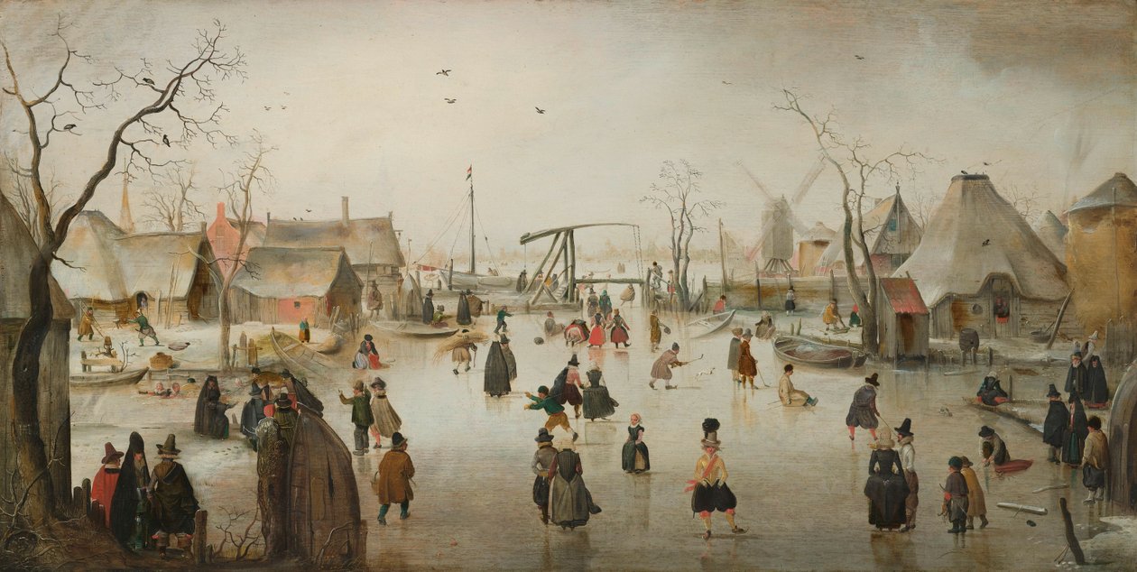 Ledová scéna od Hendrick Avercamp