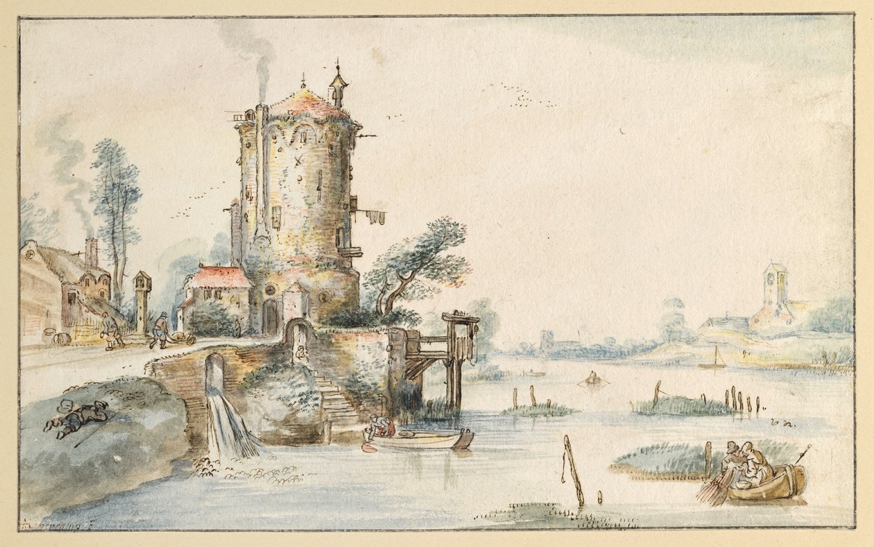 Krajina s kanálem od Hendrick Avercamp