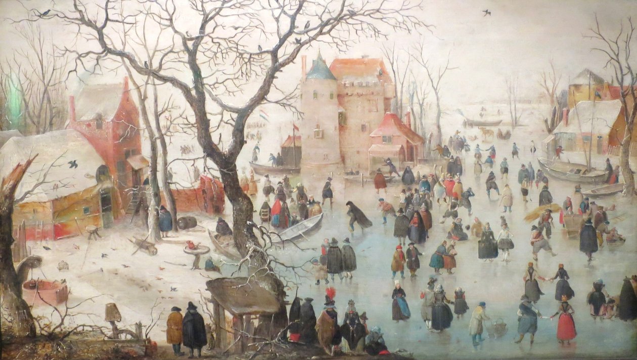 Zimní krajina s bruslaři od Hendrick Avercamp