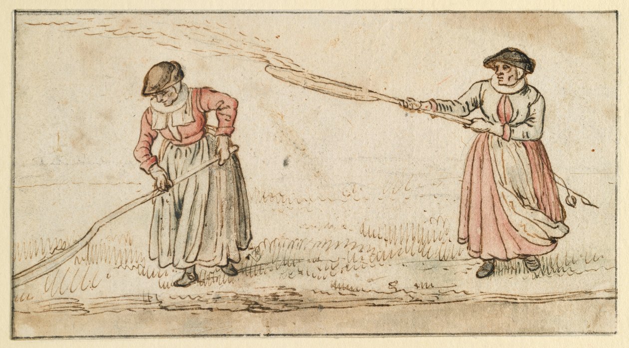 Dvě ženy s lopatami od Hendrick Avercamp