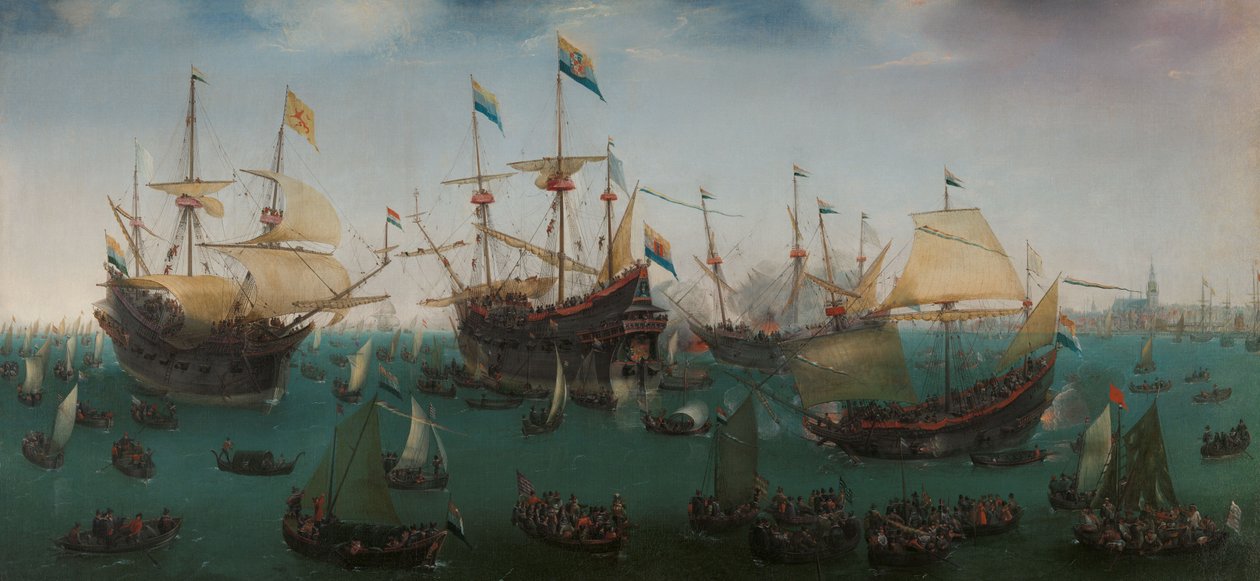 Návrat druhé výpravy do Východní Indie do Amsterdamu od Hendrick Cornelisz Vroom