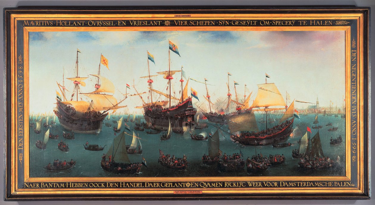 Návrat do Amsterdamu druhé expedice do východní Indie, 19. července 1599, 1599 od Hendrick Cornelisz. Vroom