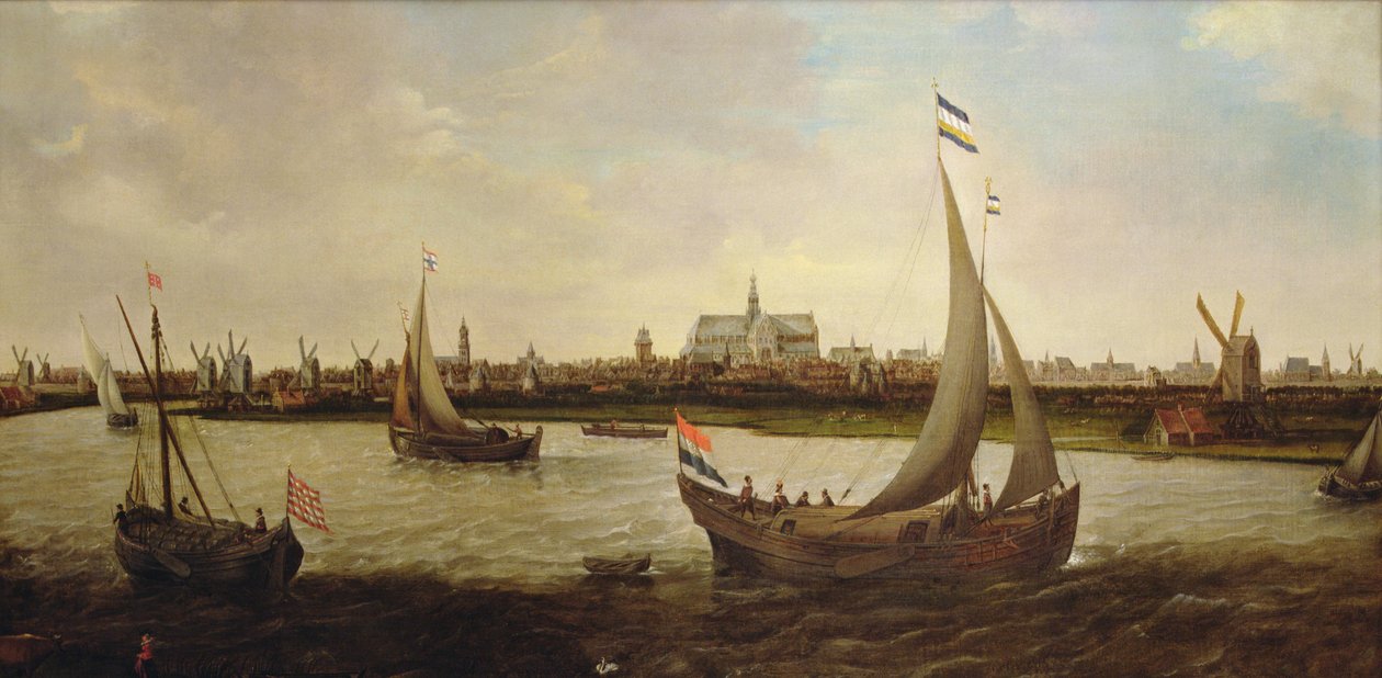Pohled na Haarlem ze severu (olej na plátně) od Hendrick Cornelisz. Vroom