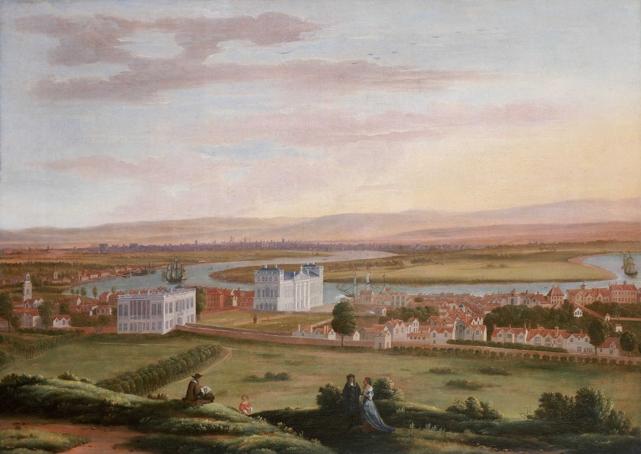 Pohled na Greenwich a královnin dům od jihovýchodu od Hendrick Danckerts