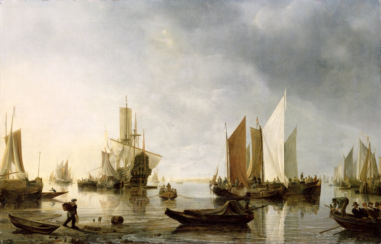 Přístav s kotvenými loděmi, 1655-60 od Hendrick Dubbels