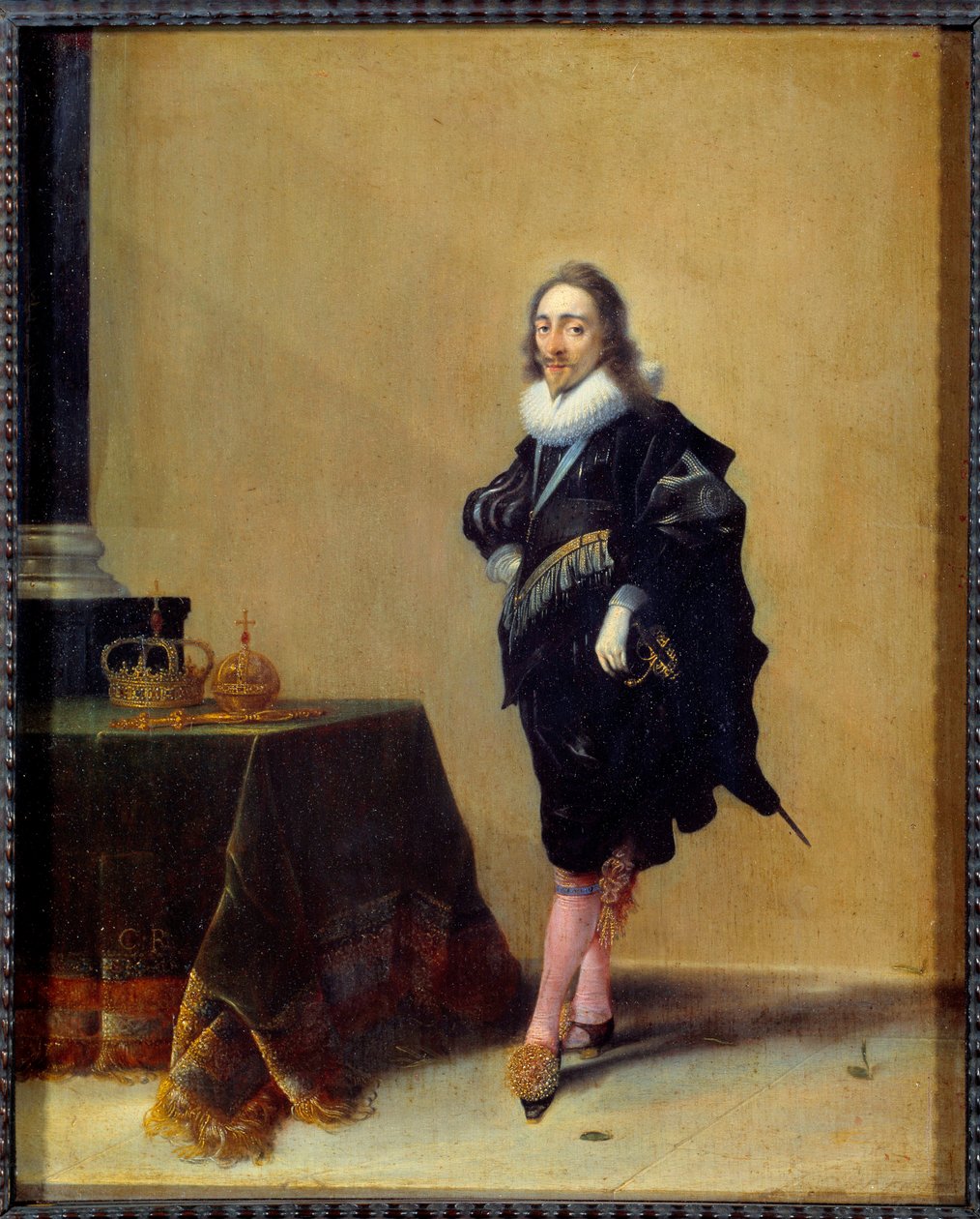 Portrét na nohou Karla I. Stuarta, anglického krále (1600-1649). Obraz Hendricha Pota (1585-1657) Ec. Hol. od Hendrick Gerritsz Pot