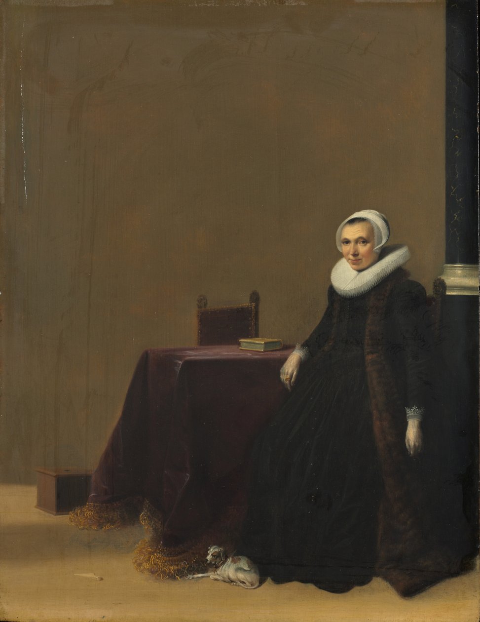 Portrét ženy se psem, c.1635 od Hendrick Gerritsz Pot