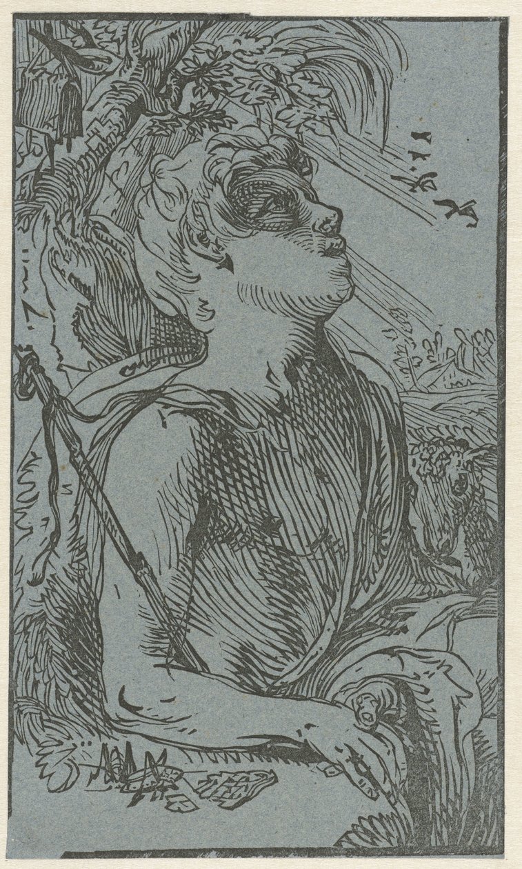 Jana Křtitele na poušti od Hendrick Goltzius (attributed to)