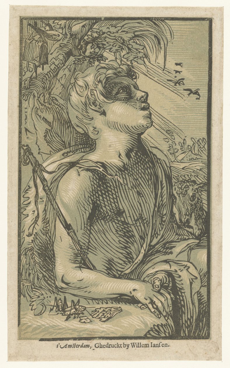 Jana Křtitele na poušti od Hendrick Goltzius (attributed to)