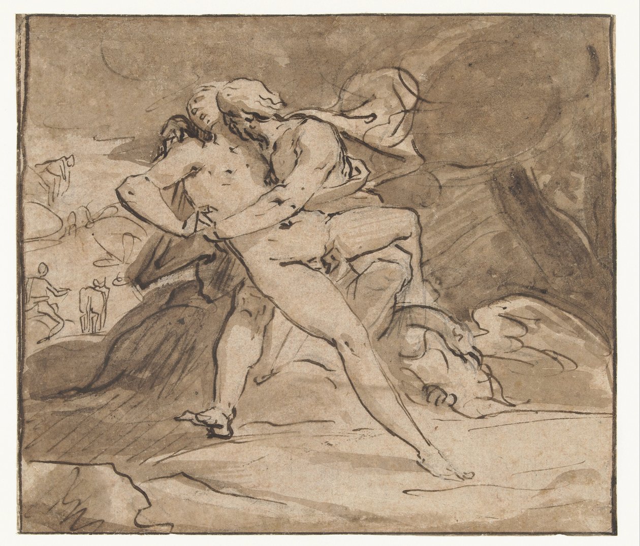 Jupiter objímá Io od Hendrick Goltzius (school of)