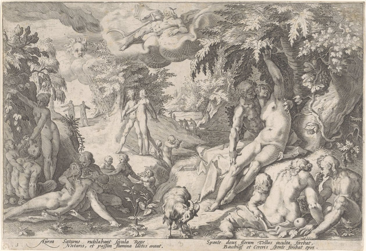 Zlatý věk Metamorfózy Ovidia (název série) od Hendrick Goltzius (workshop of)