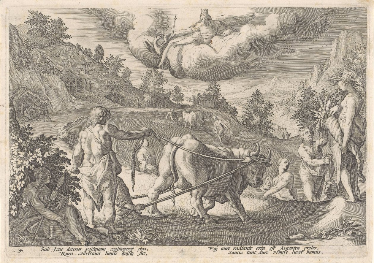 Stříbrný věk Metamorfózy Ovidia (název série) od Hendrick Goltzius (workshop of)