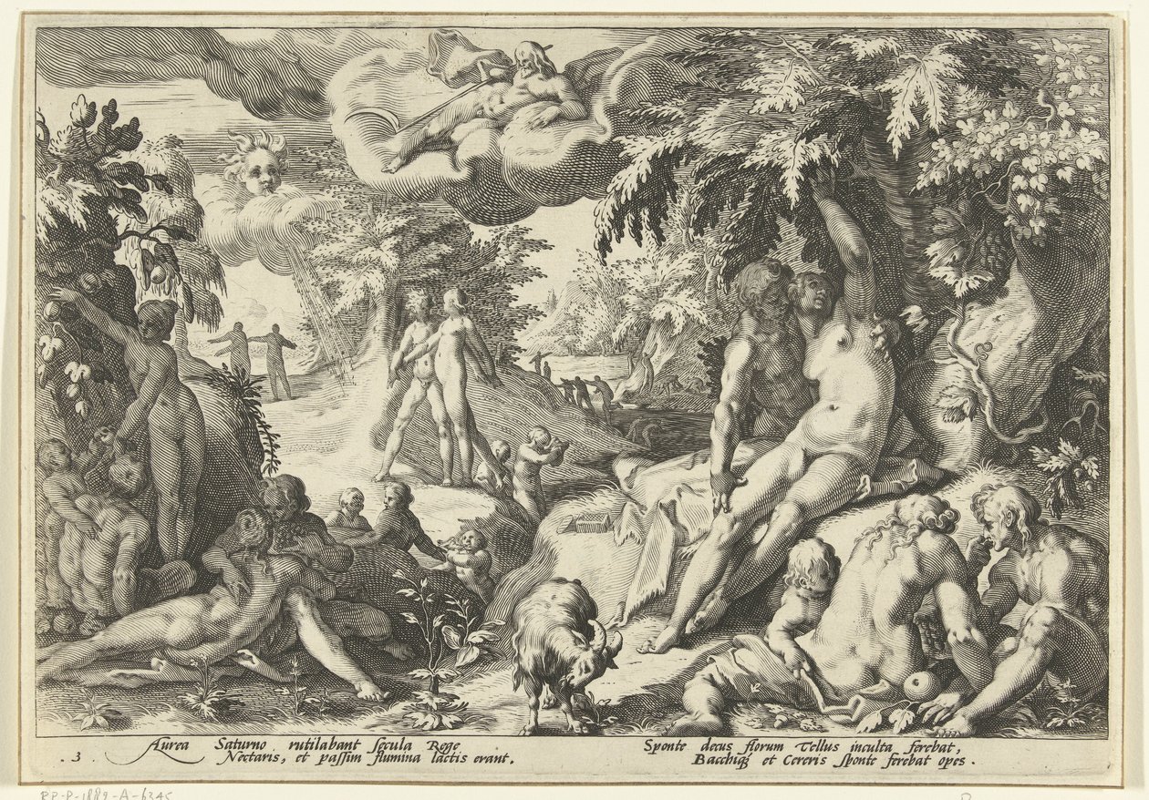 Zlatý věk Ovidiovy metamorfózy (název série) od Hendrick Goltzius (workshop of)