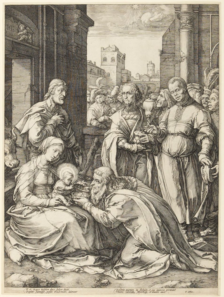 Klanění tří králů od Hendrick Goltzius