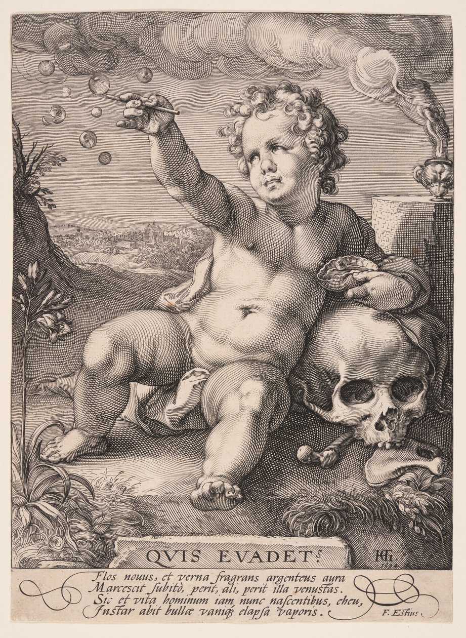 Alegorie transcience "Homo Bulla od Hendrick Goltzius