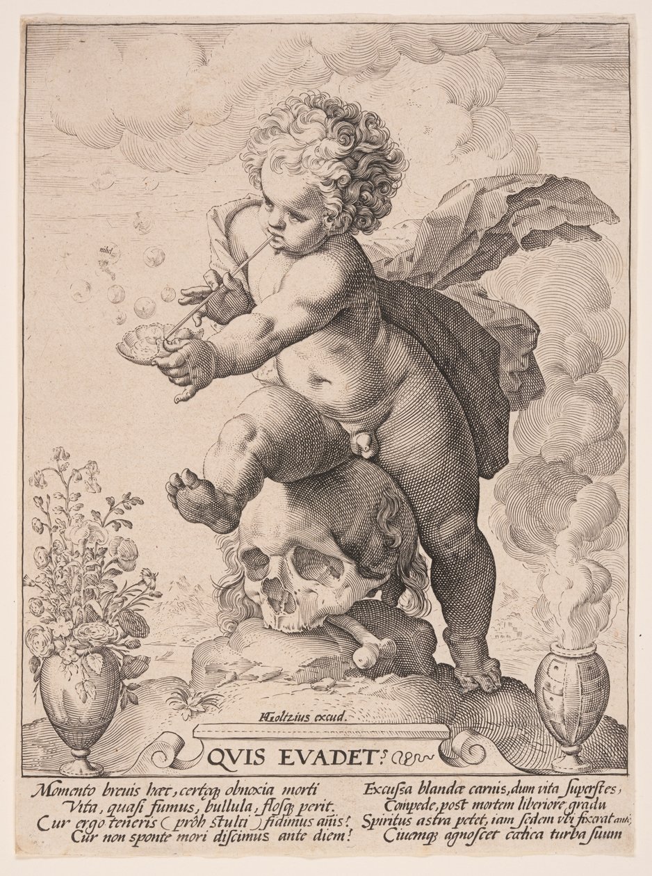 Alegorie pomíjivosti (Quis Evadet) od Hendrick Goltzius