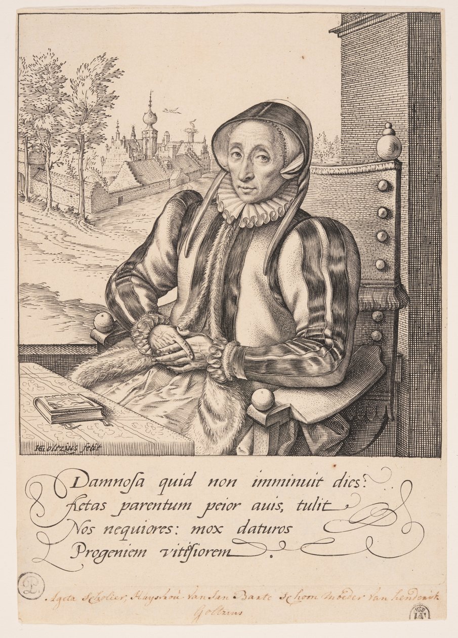 Anna Fullings, matka umělce od Hendrick Goltzius