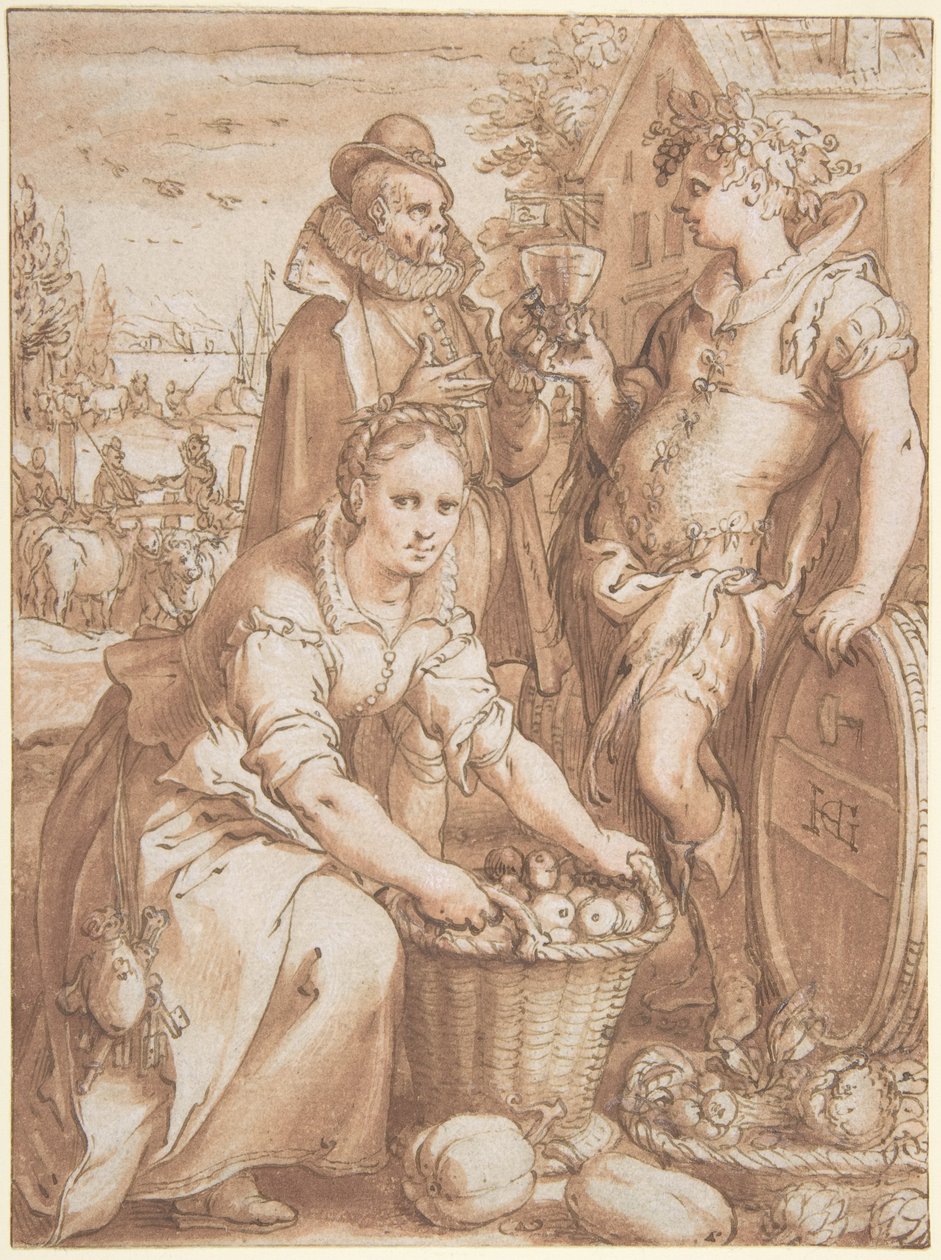 Podzim; Studie k rytině od Hendrick Goltzius