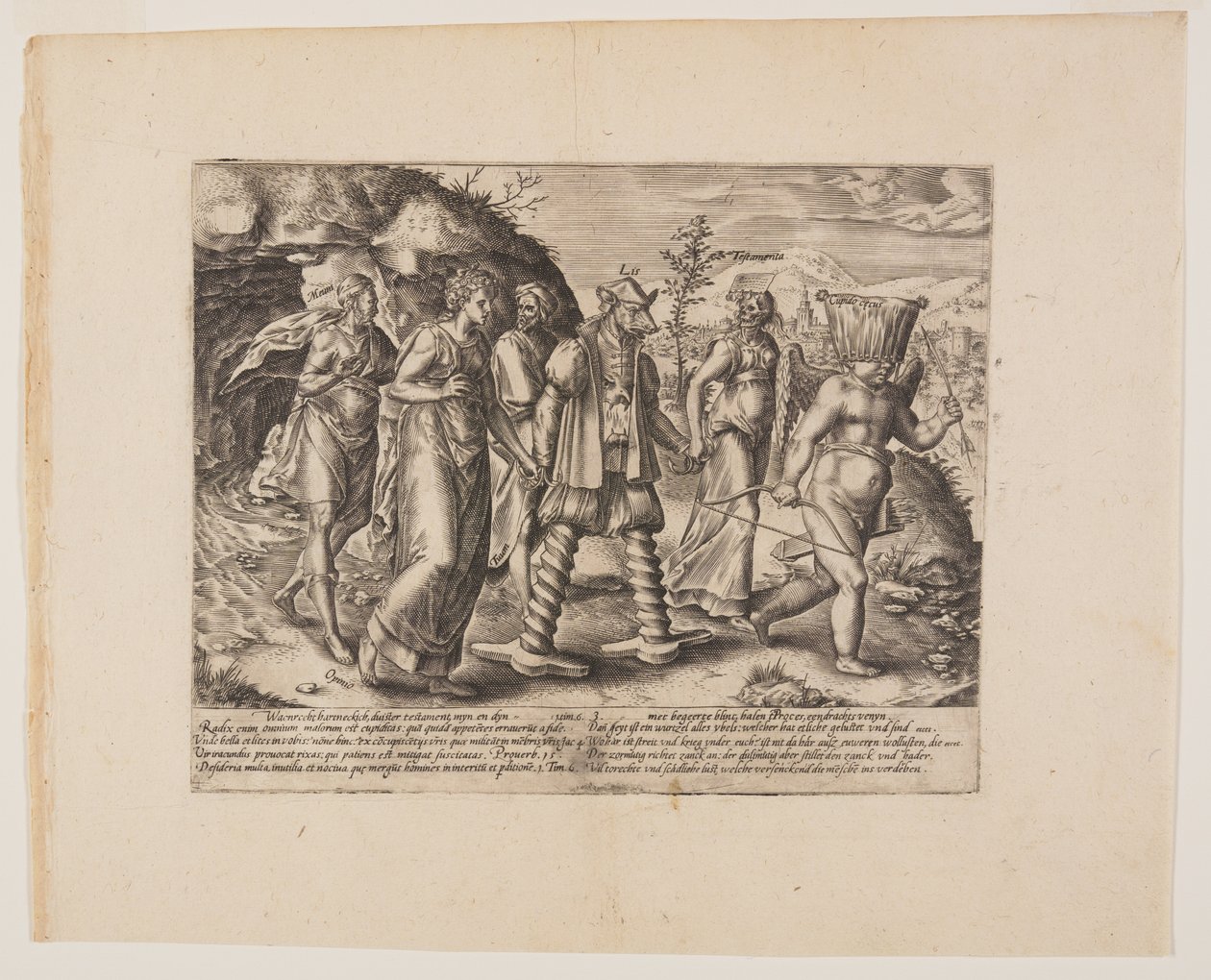 Chamtivost je kořenem všeho zla, z knihy Litis Abusus (Zneužití zákona) od Hendrick Goltzius