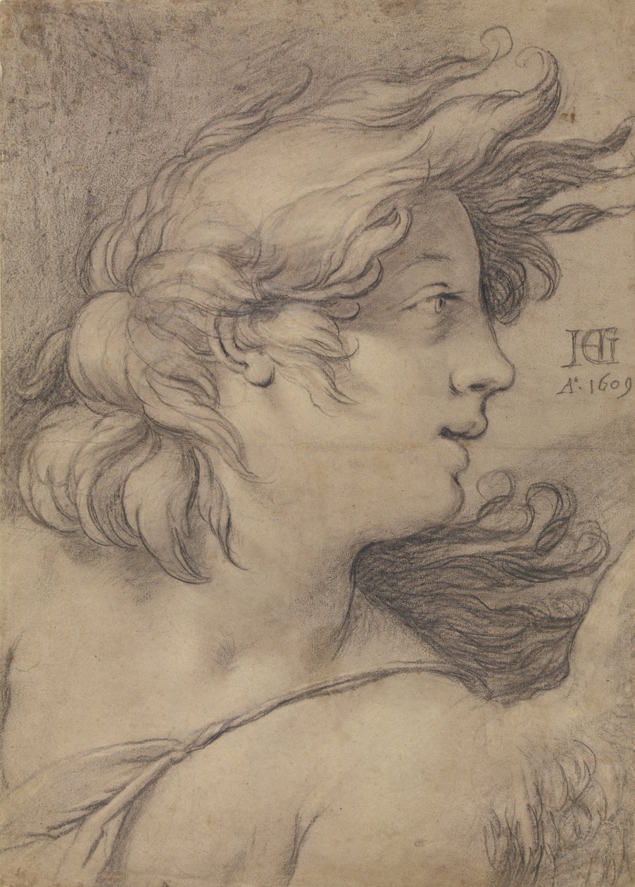 Busta anděla od Hendrick Goltzius