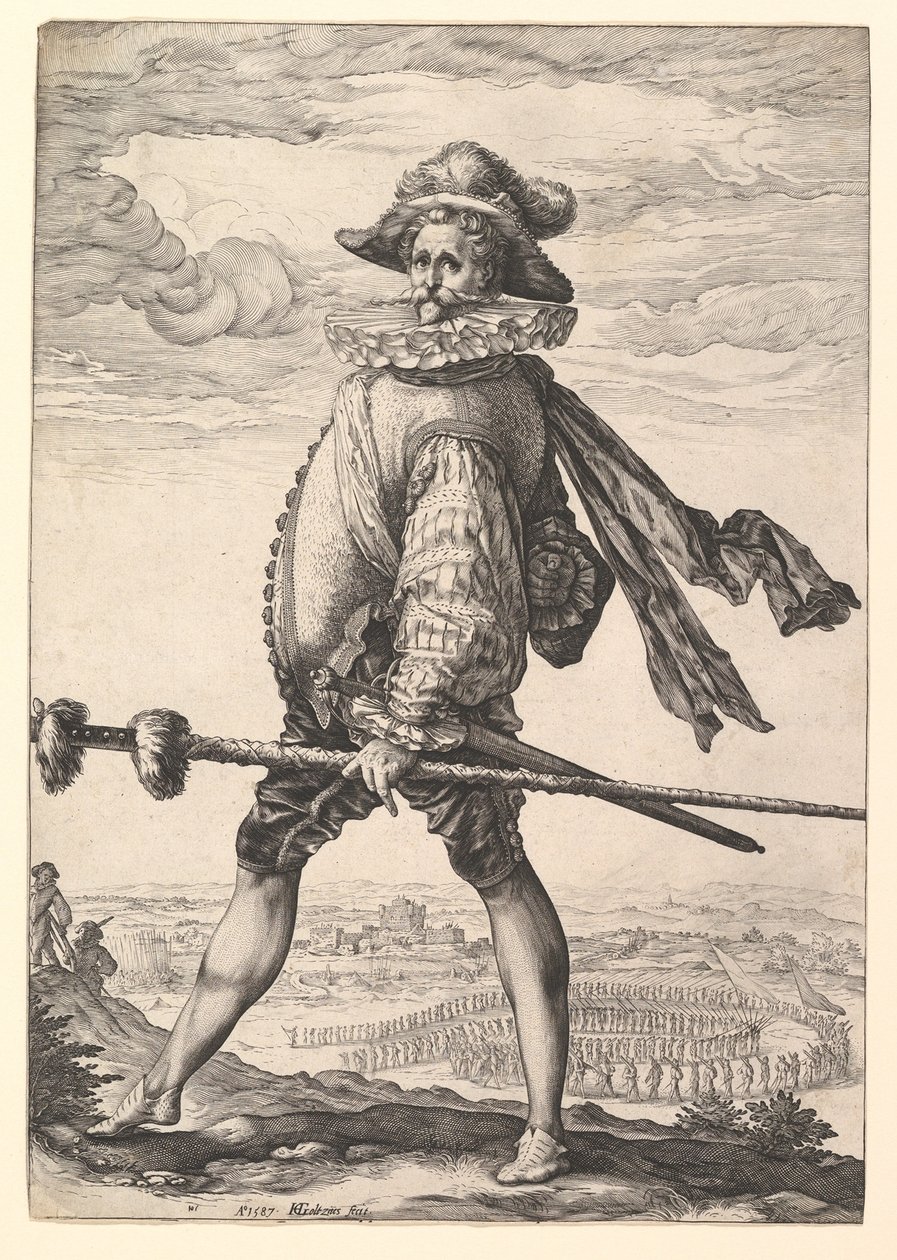 Kapitán pěchoty od Hendrick Goltzius