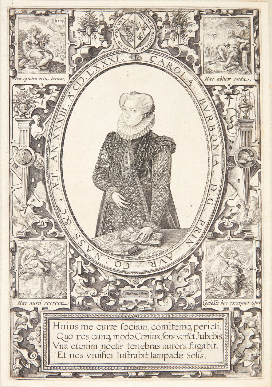 Šarlota Bourbonská od Hendrick Goltzius
