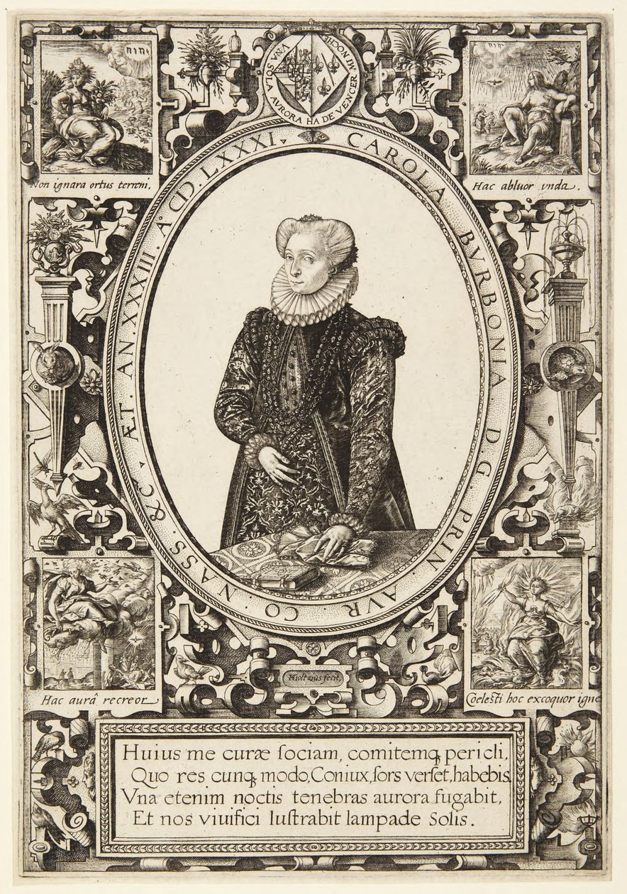 Šarlota Bourbonská od Hendrick Goltzius