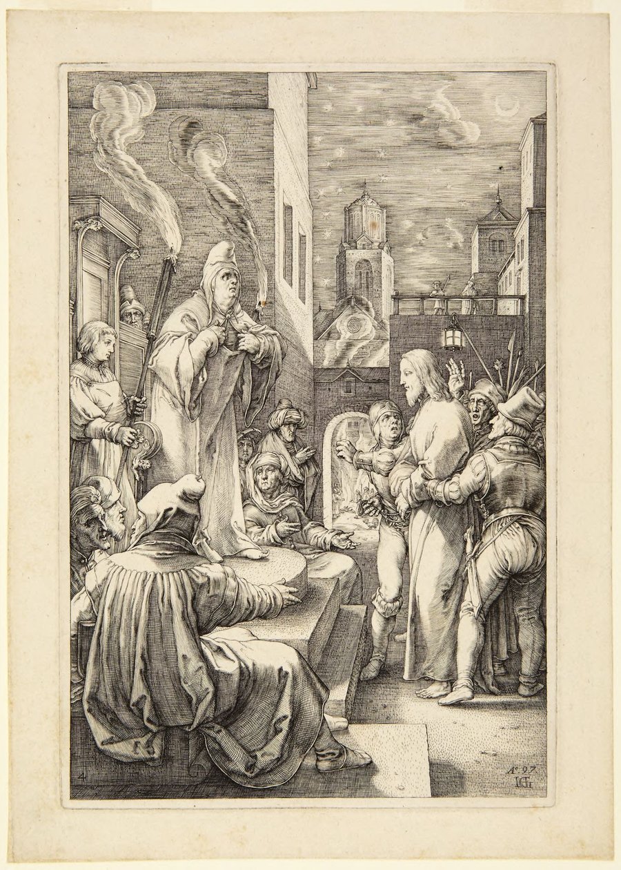 Kristus před Kaifášem od Hendrick Goltzius