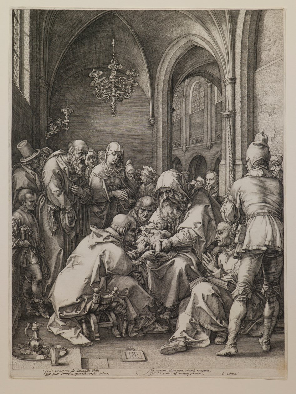 Obřízka, ze série „Život Panny Marie“ od Hendrick Goltzius